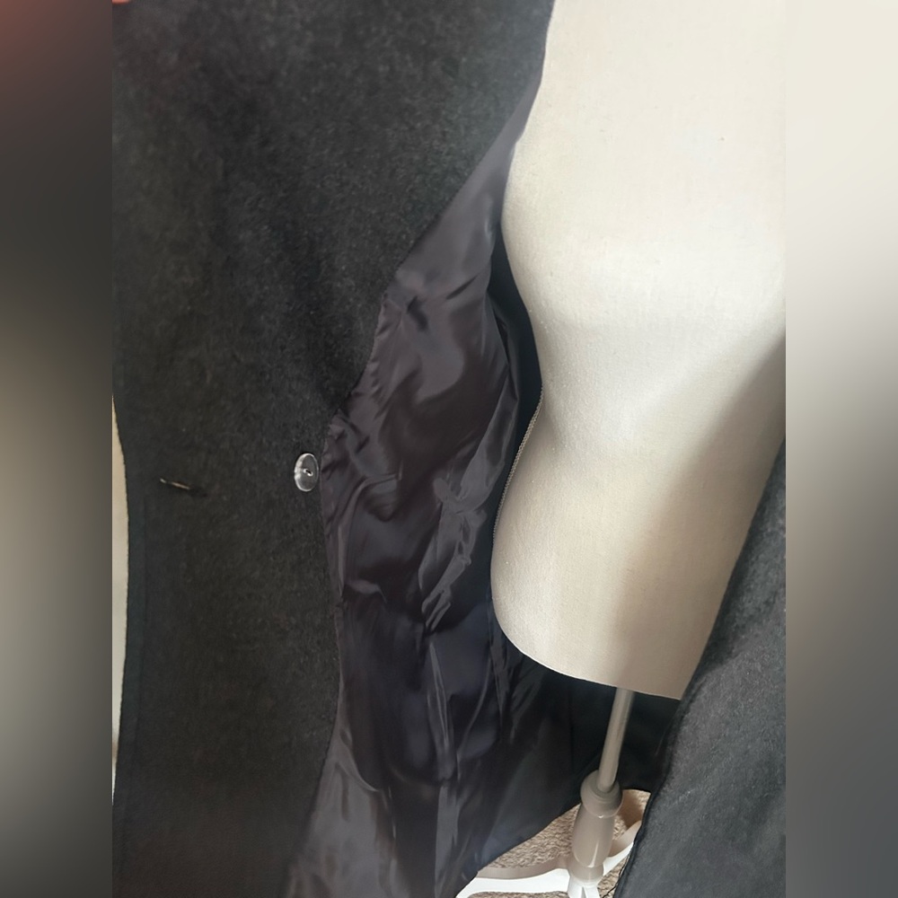 Bernardo Dark Gray Double Breasted Tie Waist Trench Coat Size Medium - Picture 9 of 11